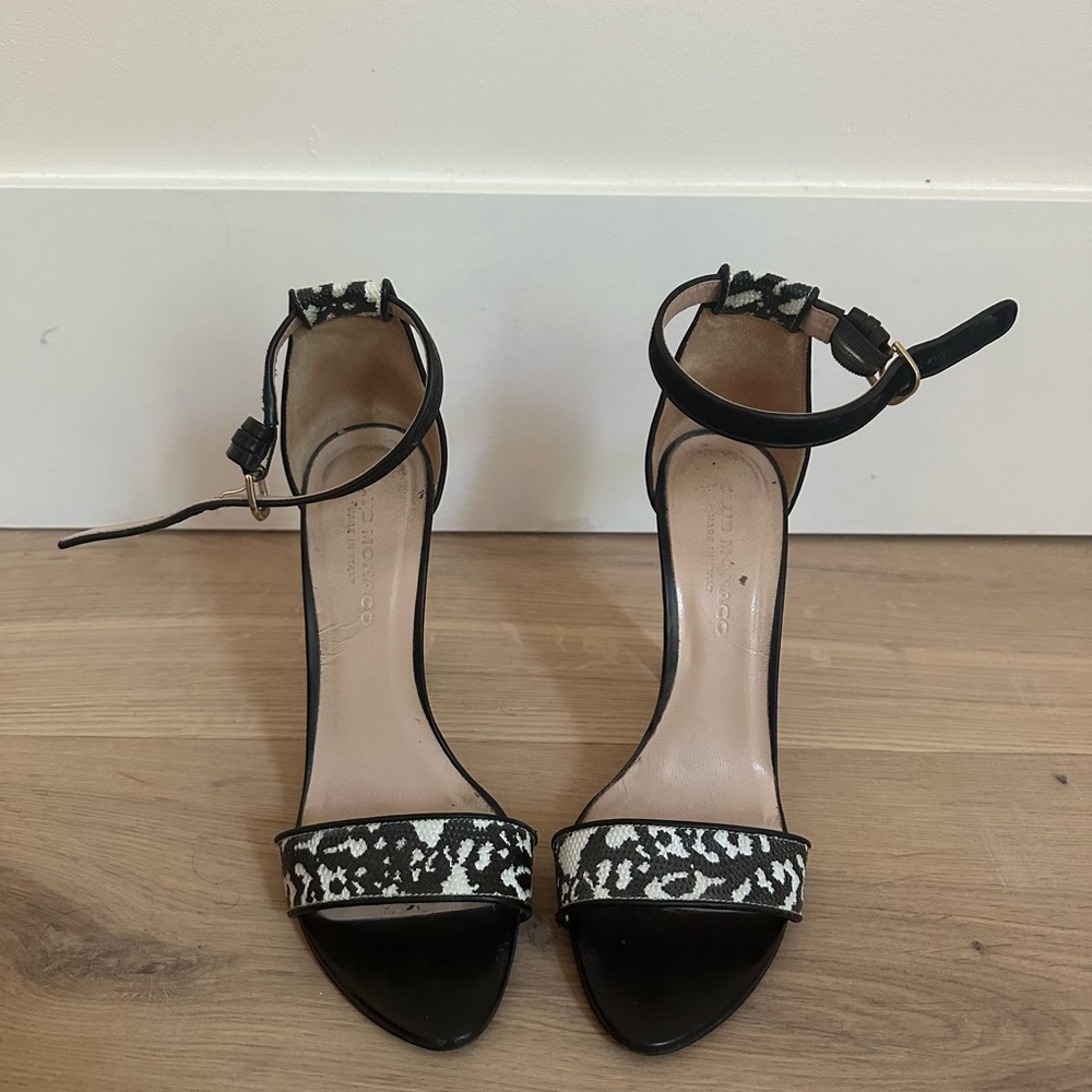 Stylish Black and White Club Monaco Heels